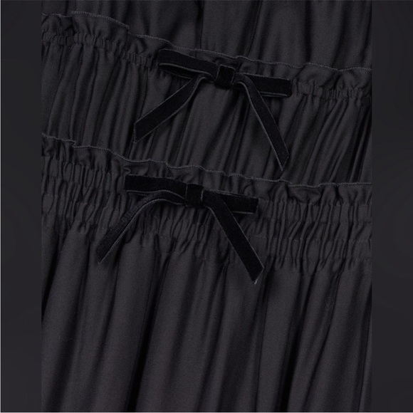 The Kooples Black Ruffle Bow Maxi Dress - Kooples Size 2 - US M - Picture 3 of 7